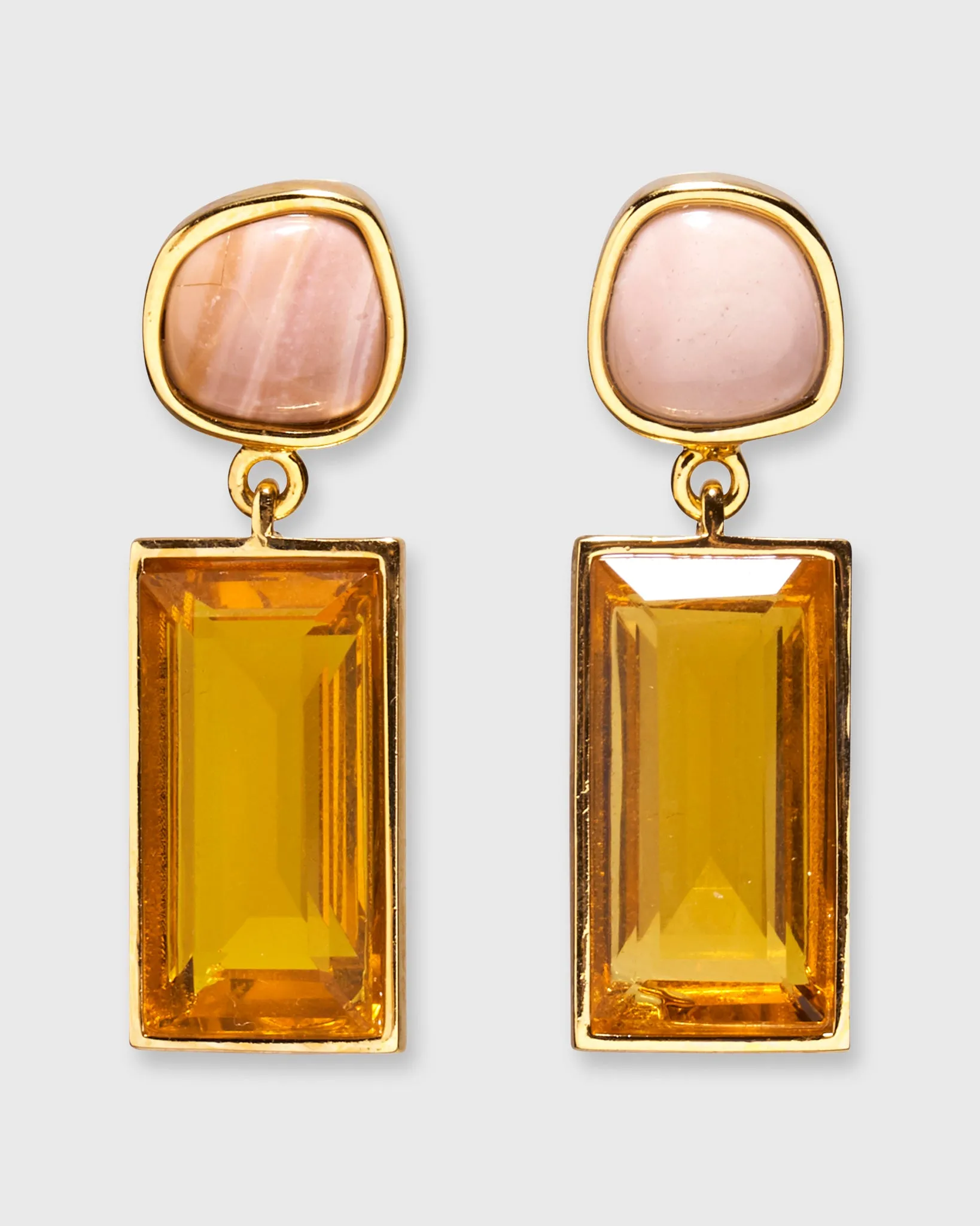 Crystal Column Earrings in Sunset