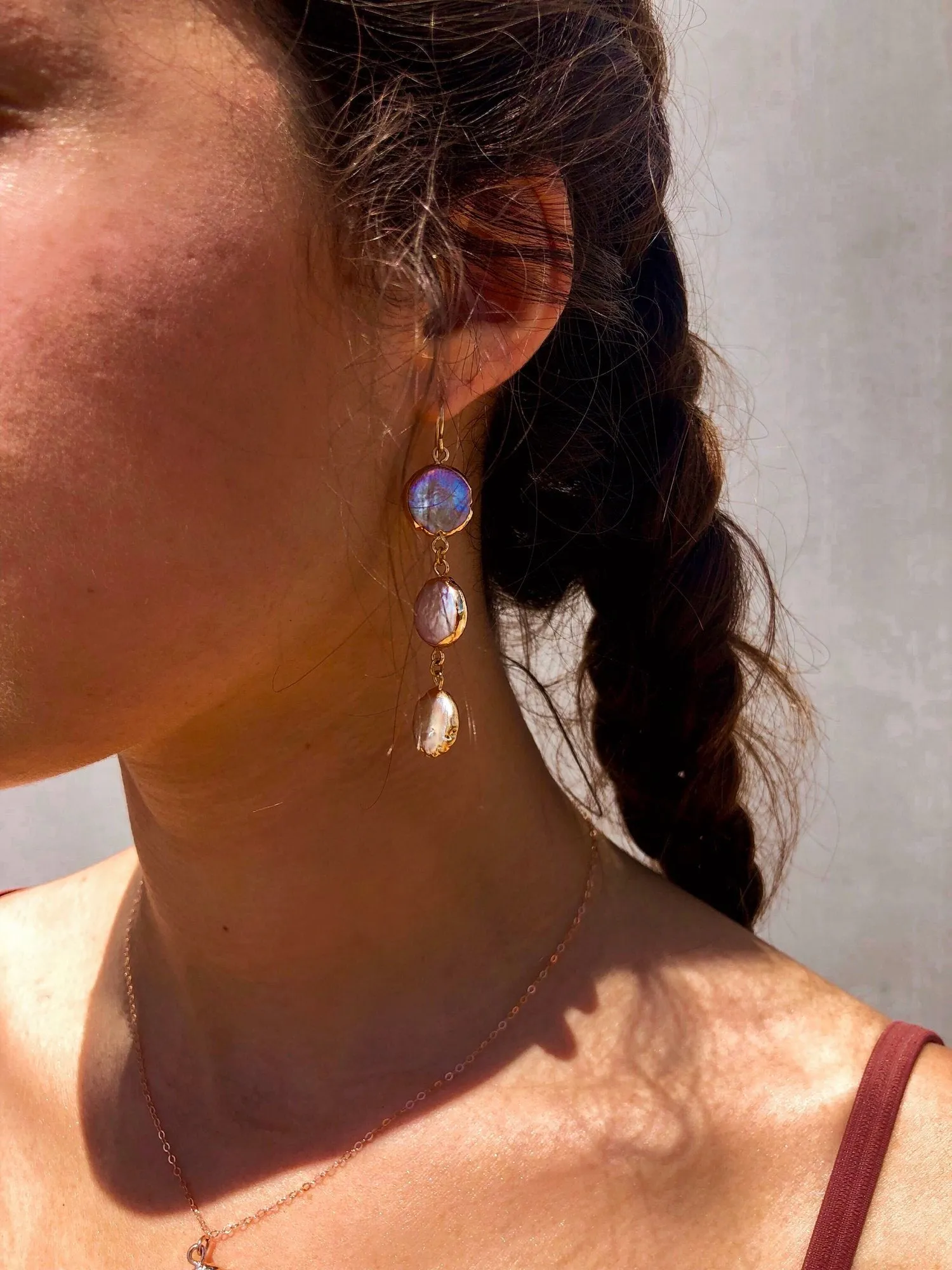 Dream Drop Earrings, Baroque Pearls