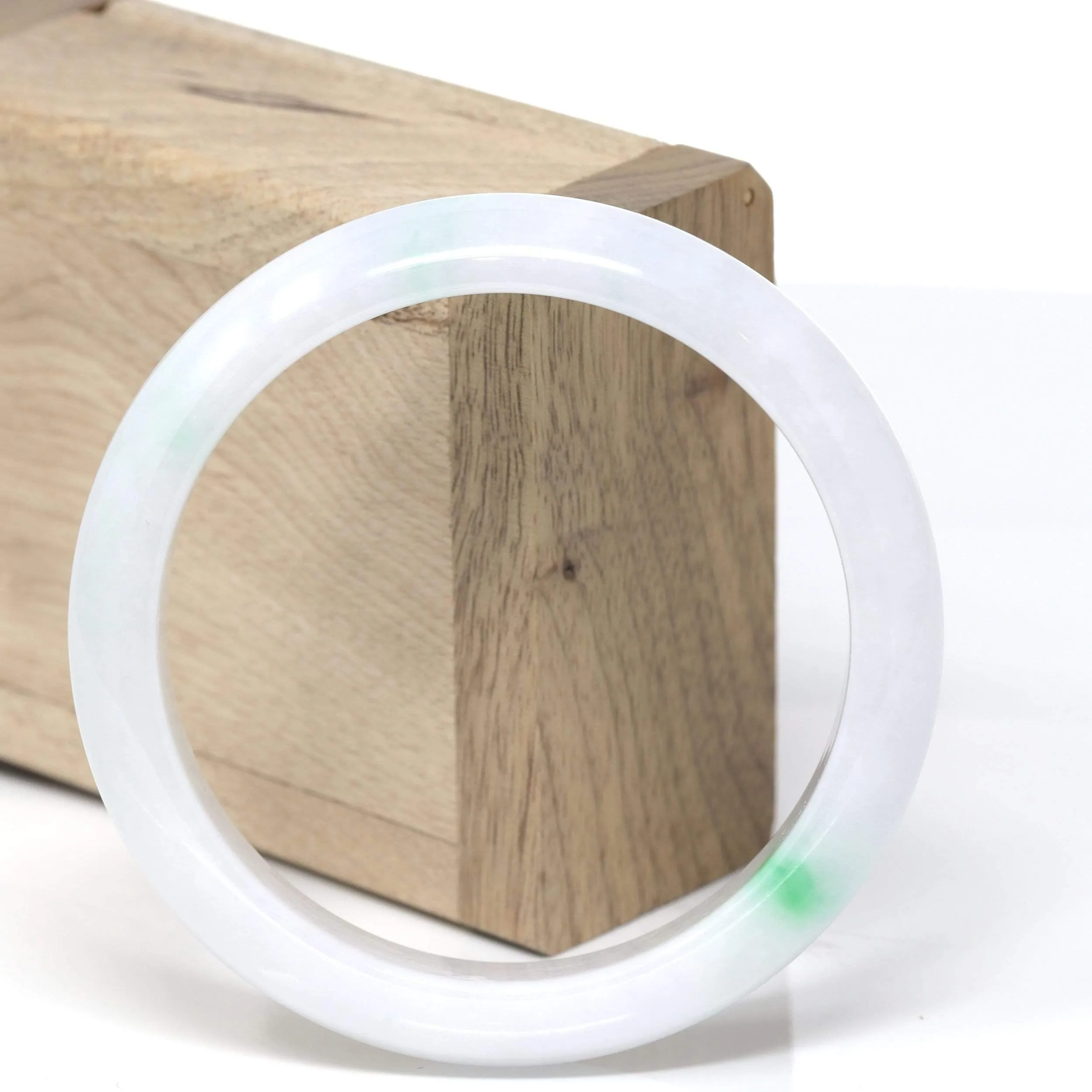 RealJade® "Classic Bangle" Genuine Burmese High Quality Jadeite Jade Bangle Bracelet (59.2mm)#151